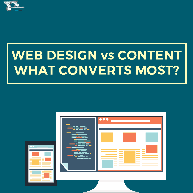 Web design versus content conversion comparison